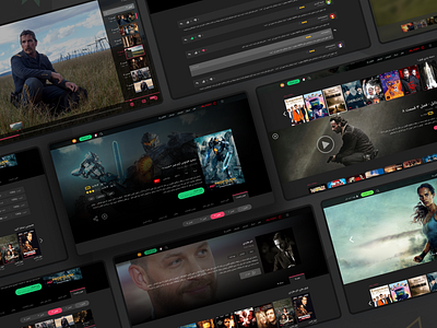 Movie Streaming Platform I adobe xd farsi movie persian streaming uiux