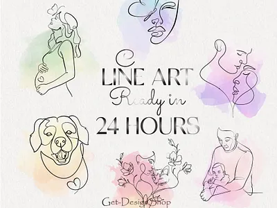 One line art branding graphic design hand madw illustration illustration art line art one line art print tattoo vector