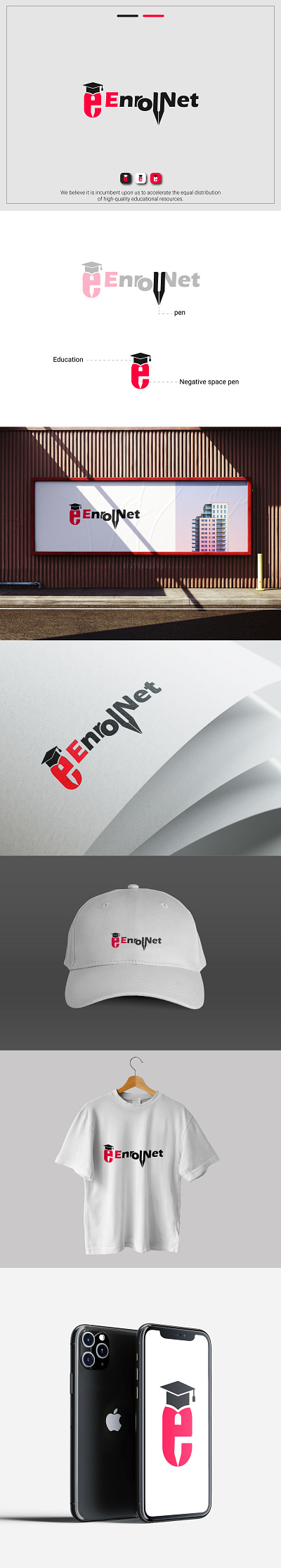 EnrolNet a Education platform branding brund identy design graphic design illustration logo logo design logodesign vector