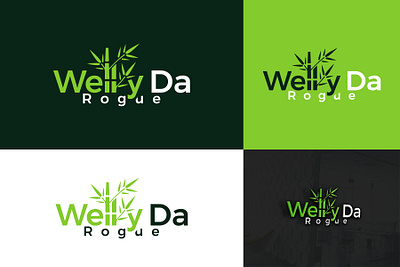 Welly Da Rogue bambo branding design flat illustration logo minimalist logo modern type unique vector
