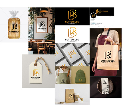 initial BB minimalist elegant simple luxury gold logo bakery beverage brand branding cafe design food gold graphic design initial letter logo luxury minimalist restaurant simple