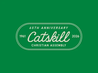 Vintage Camp Pill Badge Logo • Camp Anniversary Brand Design badge logo branding camp branding camp logo catskill christian assembly catskill mountains christian christian camp christian design design graphic design illustration logo outdoorsy paxton creative co paxton todd