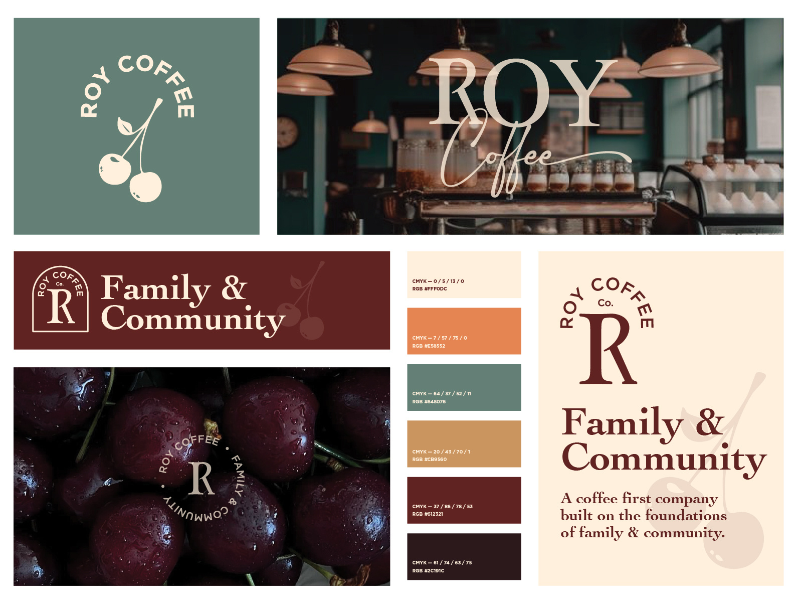 Full Brand Identity Layout for Roy Coffee brand identity branding coffee coffee logo graphic design identity logo logo design logodesigner logos visual identity