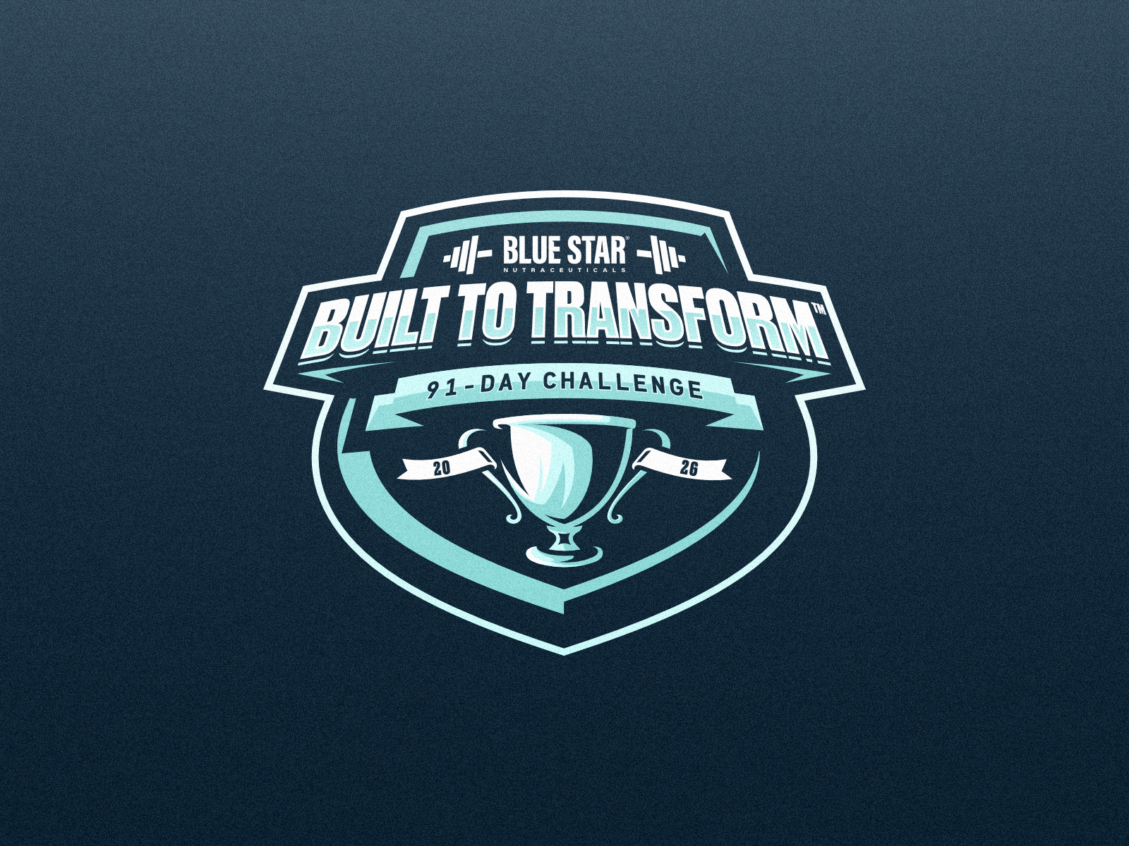 Built to Transform: 91 - Day Challenge 2026 badge brand branding gym logo shield sport sportlogo trophy