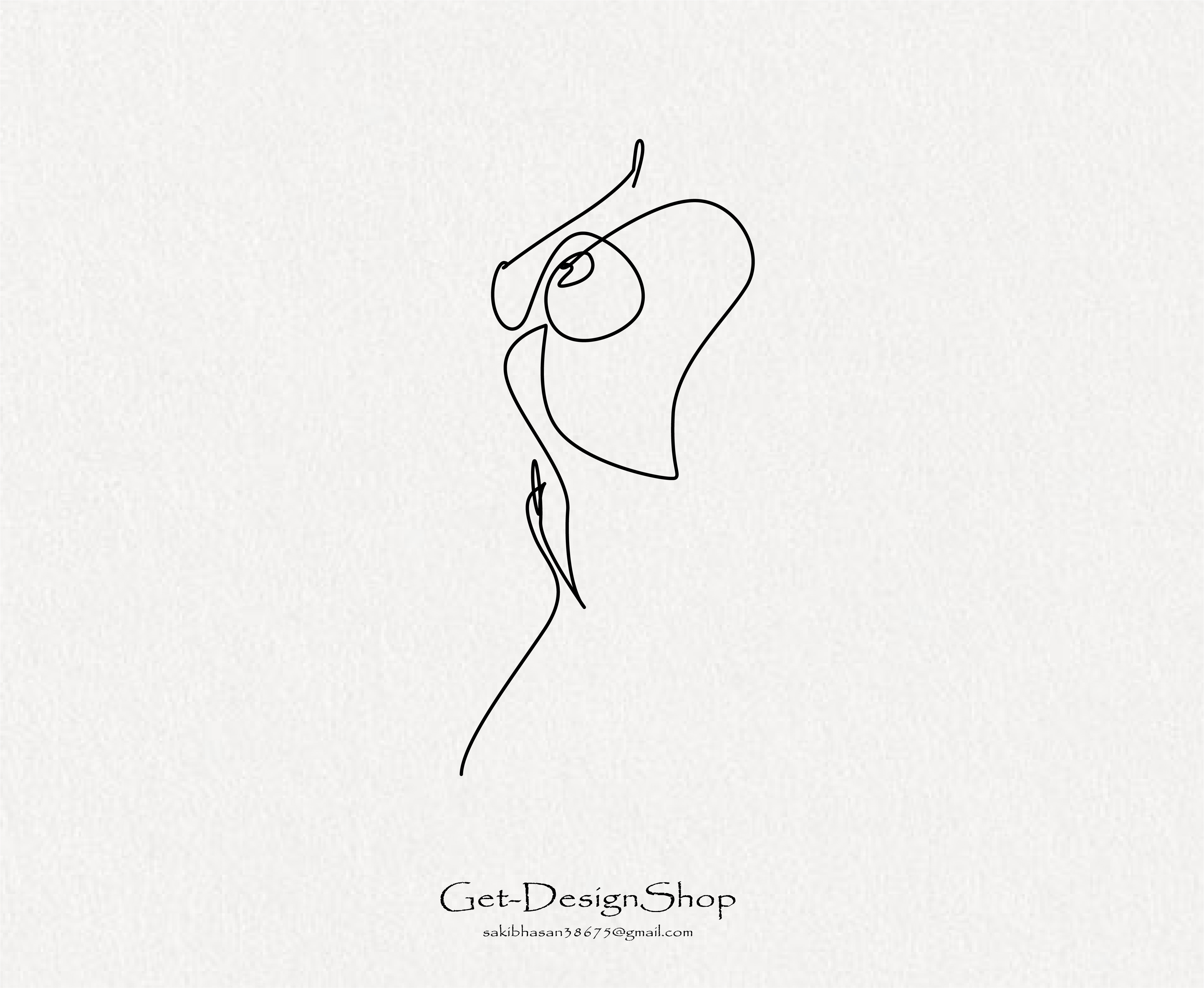 abstract-figure-tattoo-design-one-line-art design graphic design illustration illustration art line art logo one line art vector