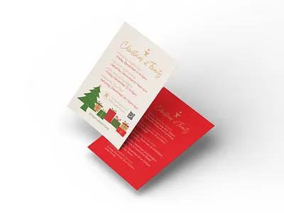 Church Christmas Events Card Design adobe illustrator branding christmas design design graphic design invitation card print design typography vector