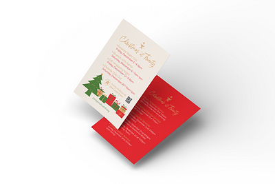 Church Christmas Events Card Design adobe illustrator branding christmas design design graphic design invitation card print design typography vector