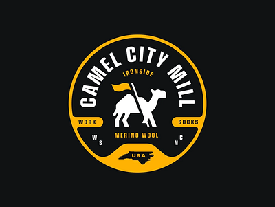 Camel City Mill • Branding Elements apparel brand bold branding camel carhartt flag heavy industrial logo logo design logodesign outdoors rugged strong workwear