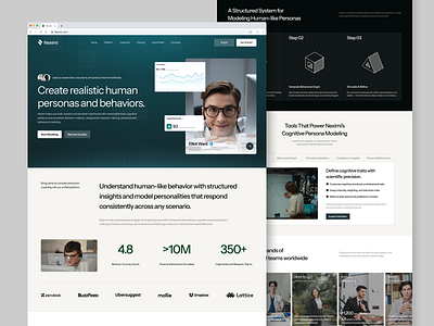 Neximi — AI Persona Modeling Platform Website Design ai business chatbot clean lead outsourcing persona platform product saas sales sales assitant sales manager startup tech support ui ui ux voice assistant webdesign website