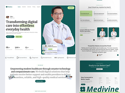 Medical Healthcare Website clinic website design doctor platform health platform health services healthcare design healthcare ui hospital website landing page medical ui medical website patient portal telemedicine ui ui ux website