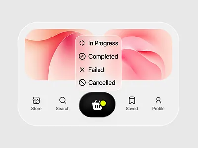 E-commerce Mobile App UI apple glass ui clean ui ecommerce app ecommerce ui glass effect ui minimal ui mobile popup ui ui ux