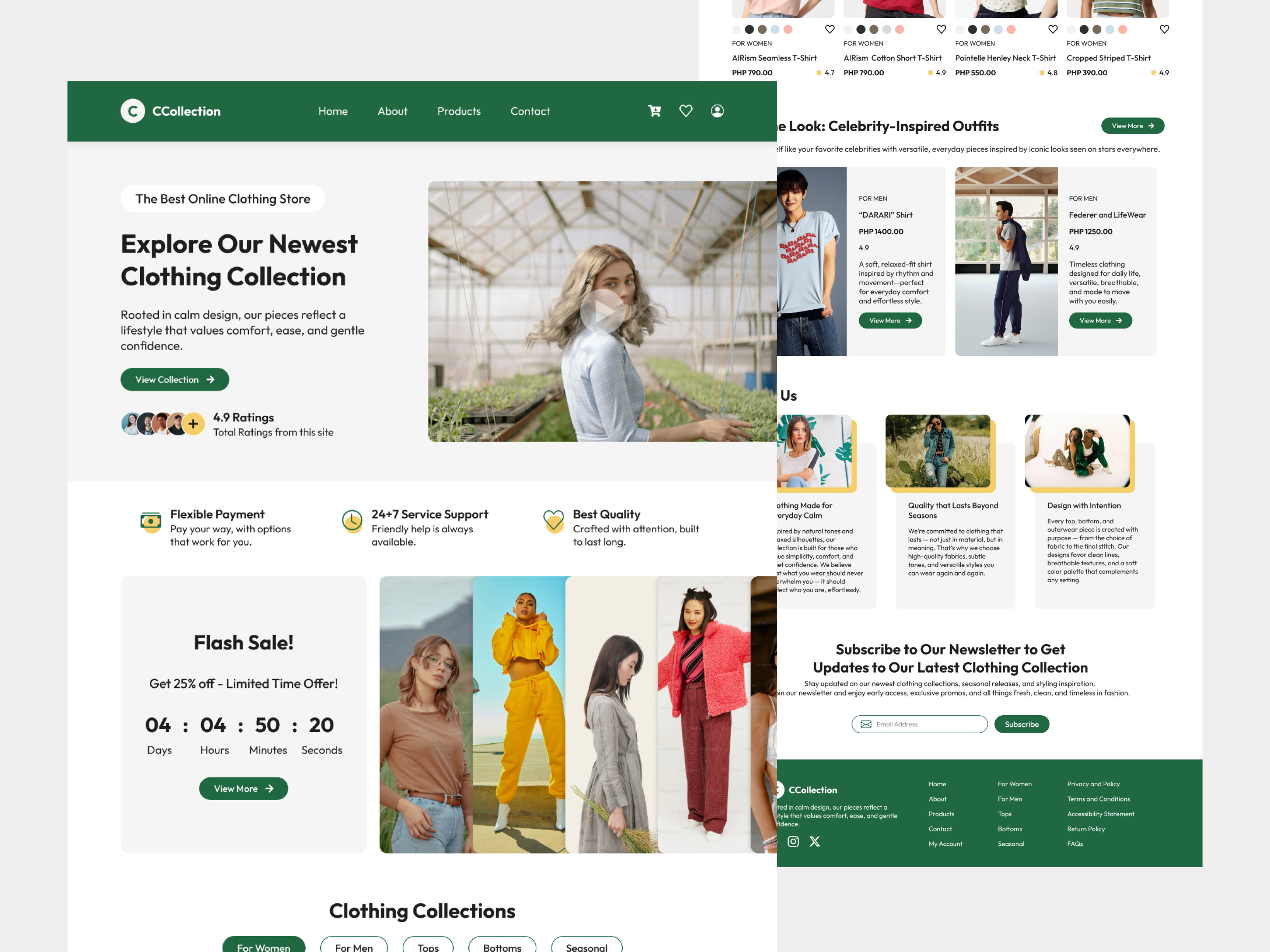 E-commerce Landing Page Design | Clothing Store aesthetic apparel store branding clothing e commerce ecommerce figma hero section interface landing page minimalist modern online shopping online store product design ui ui design ui ux design uniqlo web design
