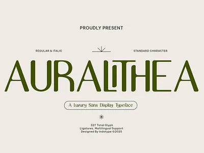 Auralithea - Luxury Sans Display Typeface branding design display font graphic design logo modern sans typeface typography ui