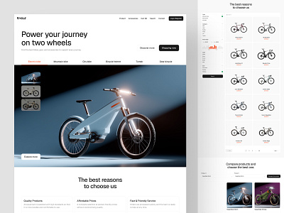 Sycle — Bike E-commerce Landing Page bicycle website bike shop brand design clean layout comparison page e commerce design hero section landing page marketplace ui minimal design modern design online store product filter product page responsive design shopping interface ui design ux design visual design web design