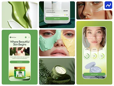 Skincare Mobile App Design app design cosmetics cream girls healthcare mobile mobileapp skincare ui uiux ux