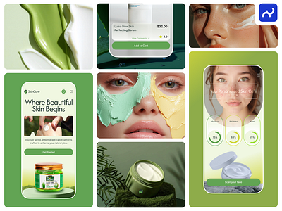 Skincare Mobile App Design app design cosmetics cream girls healthcare mobile mobileapp skincare ui uiux ux