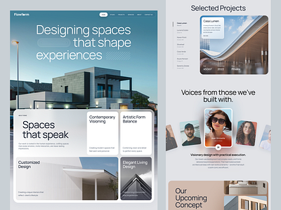 Florforme Studio Architecture — Landing Page Design architecture building company desktop elegant house landing page minimal mobile motion sleek studio typgraphy website
