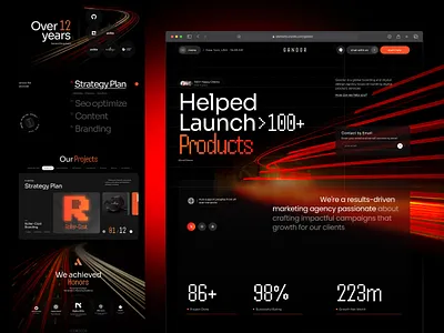 Gandor - Digital Marketing Agency concept agency logancee logandang uidesign uiux webdesign