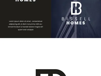 Minimalist Creation BH isolated for Bissell Homes construct logo branding business company contrusion design graphic design icon identity initial isolated letter logo minimalist modern simple