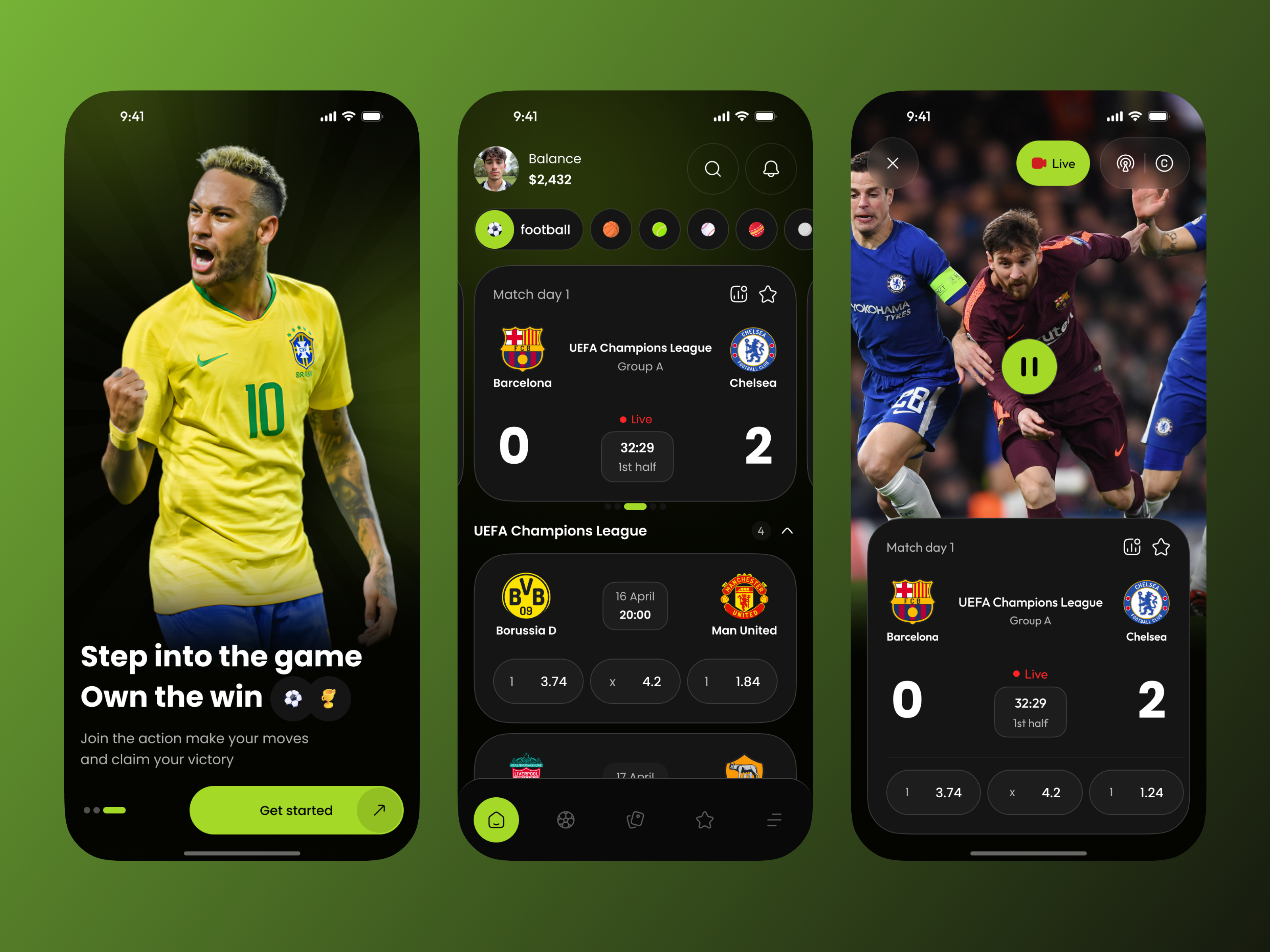 Live Sports Streaming App app app design football app gambling app live score live scores live sports live streaming mobile app mobile app design sport sport app sports sports betting streaming app