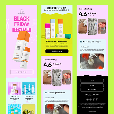 Black Friday Email Design black friday black friday email design canva email campaign email design email marketing email newsletter email template figma klaviyo klaviyo email design mailchimp mailchimp email responsive email skincare skincare email design ui design
