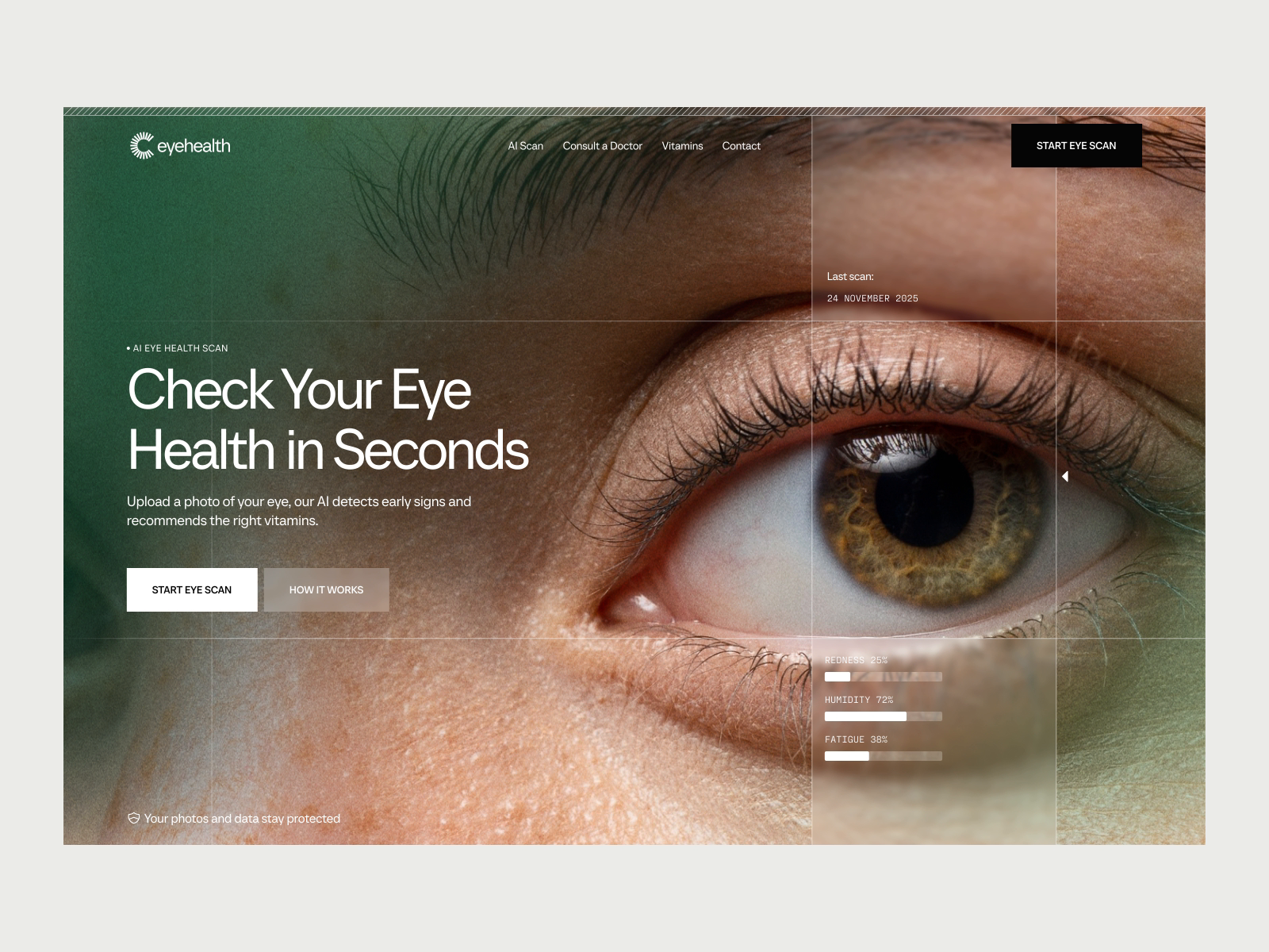 Example of Eyehealth - AI Website Design