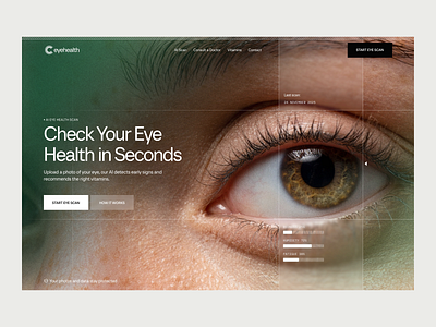 Eyehealth - AI Website Design ai ai agents ai landing page ai website animation app branding clean eye health health app healthcare landing page logo minimalist design modern platform ui uiux web ui website