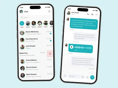 Chat App – UI/UX Design aesthe android app interface application ui apps chat app chats ios messaging app minimalist mobile app mobile ux modern modern ui product design ui ui design ux ux design video