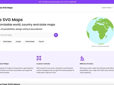Free SVG Maps app clean design icons maos svg ui