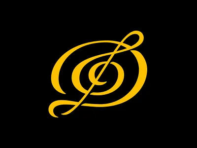 D - Clef Logomark clef lettering logo logodesign logofolio logomark monogram musical symbol