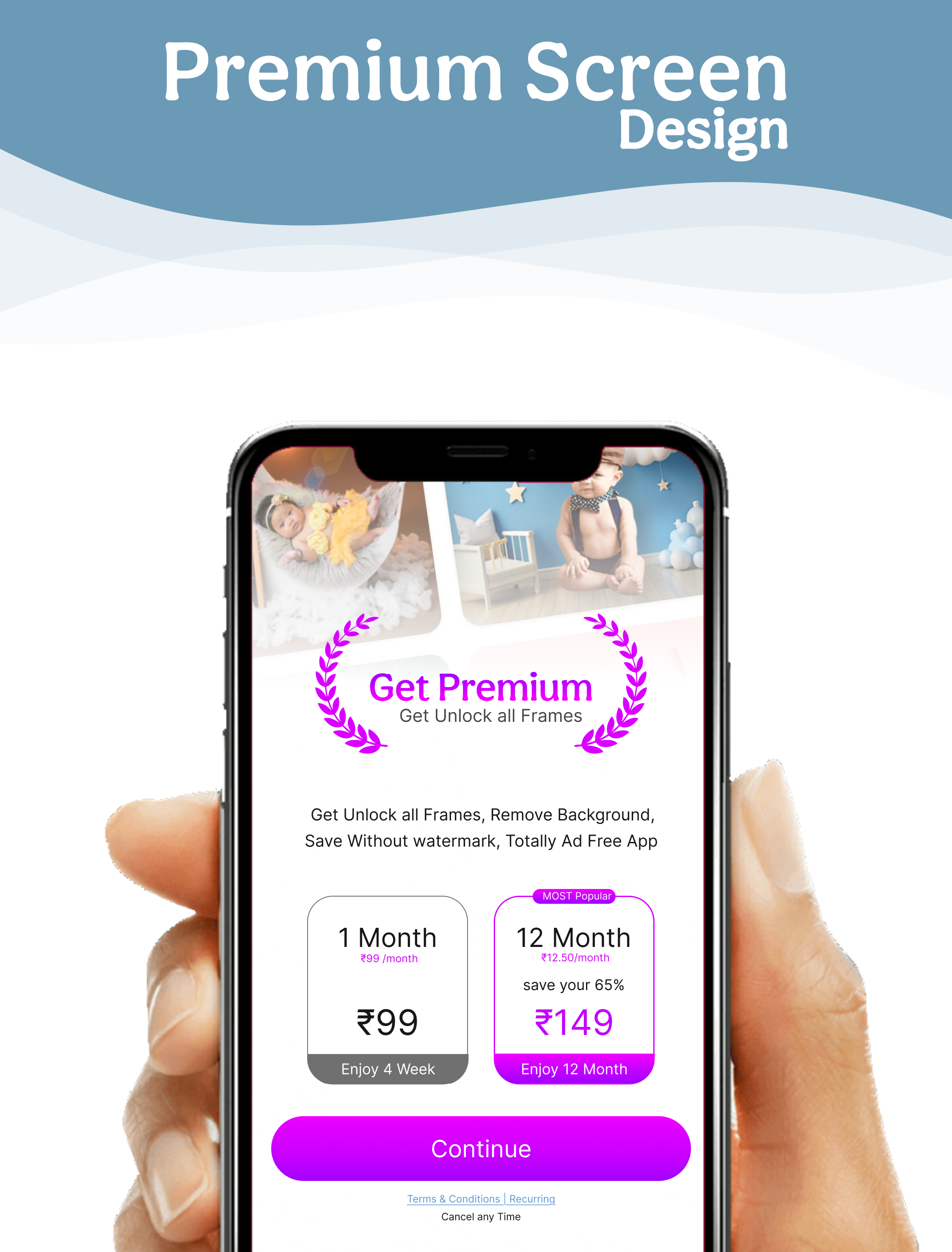 Premium Screen Design app design application application screen figma premium screen subscription screen ui uiux xd