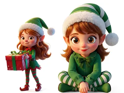 Christmas elf 3d 3danimation 3dart 3dcharacter 3ddesighn 3delf 3dillustration animation branding character design ill illustration ui
