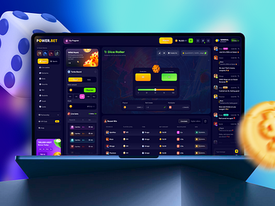 Dice Game - Casino Design betting casino casino app casino gambling casino game casino interface casino template casino ui casino website crash dice dice game gambling gambling web gambling website game gaming website online casino web website