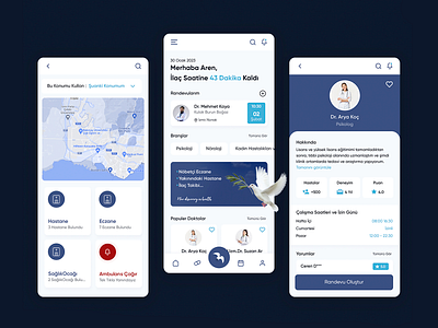 Hospital App - Mobile App app appdesign appointment clinic design doctor app figma health health app healthcare hospital medical app medicine minimal mobile app mobile app design ui