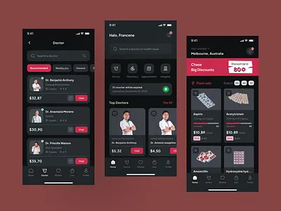 Mediline - Medical & Healthcare App UI Kit branding dark mode design doctor drug drug store graphic design healthcare hospital medical medicine mobile nurse online shop ui ui kit ui8 uidesign uikit ux