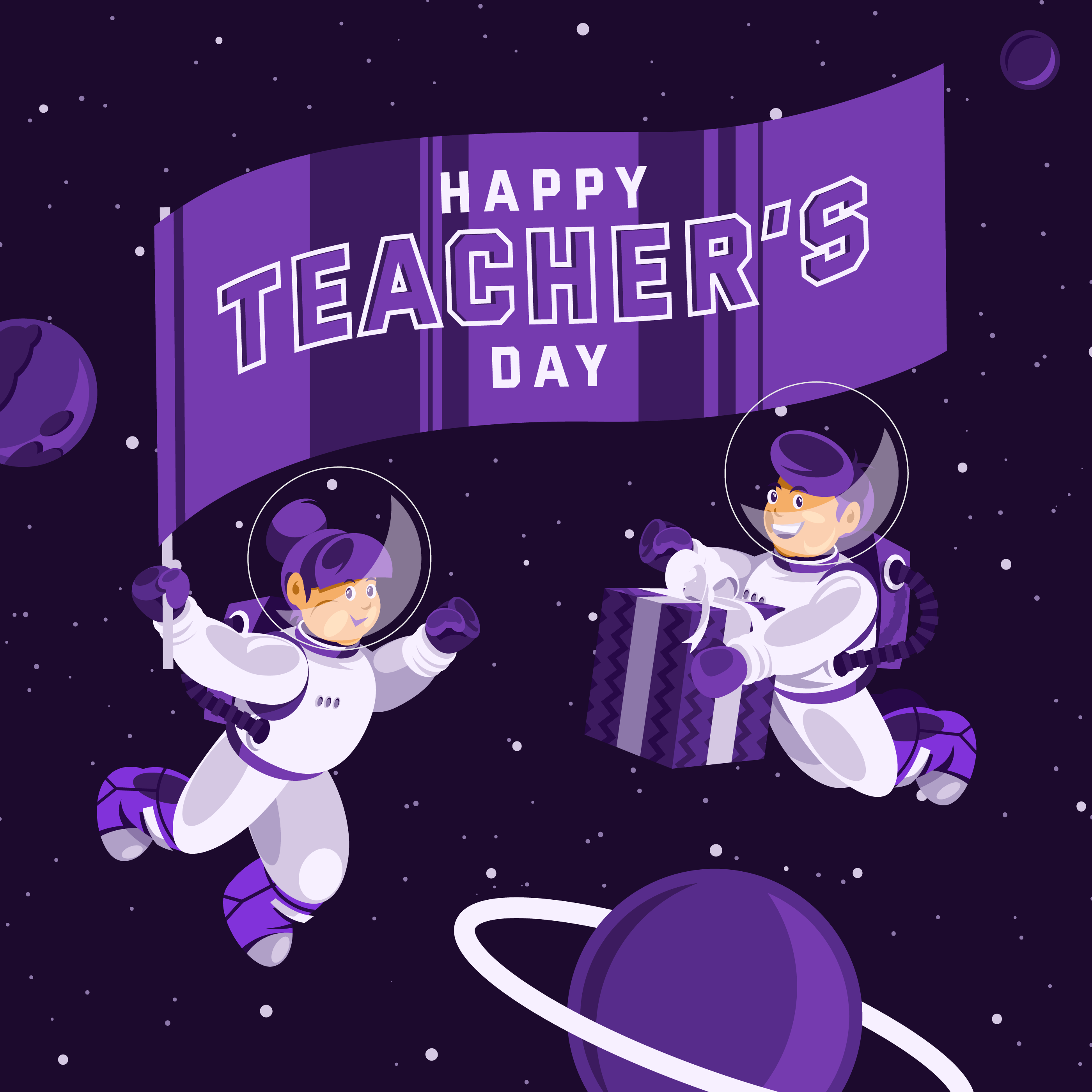 Thank You Teachers digital illustration graphic design illustration vector