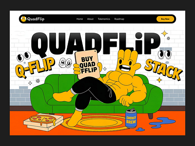 Crypto Meme Token Landing Page Design branding crypto cryptocurrency design graphic design illustration landing page mascot meme meme coin meme coin landing page meme landing page memes pepe presale token ui web design website