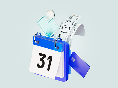 Scheduled Payment 3d 4d arrow bill blue branding callendar camera card cinema coin design ee finance fintech illustration infographic payment redshift render