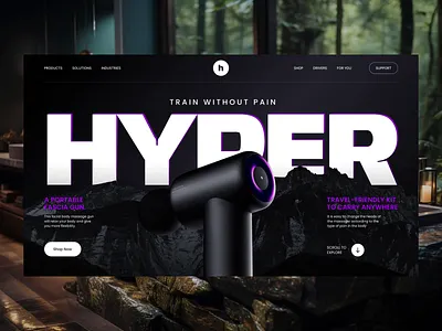 Hyper- eCommerce website design animation branding dark theme design ecommerce web futuristic web inspiration landingpage logo modern web motion graphics product design trendy deisgn trendy web ui ui design uidesign uiux web design website