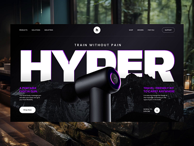 Hyper- eCommerce website design animation branding dark theme design ecommerce web futuristic web inspiration landingpage logo modern web motion graphics product design trendy deisgn trendy web ui ui design uidesign uiux web design website