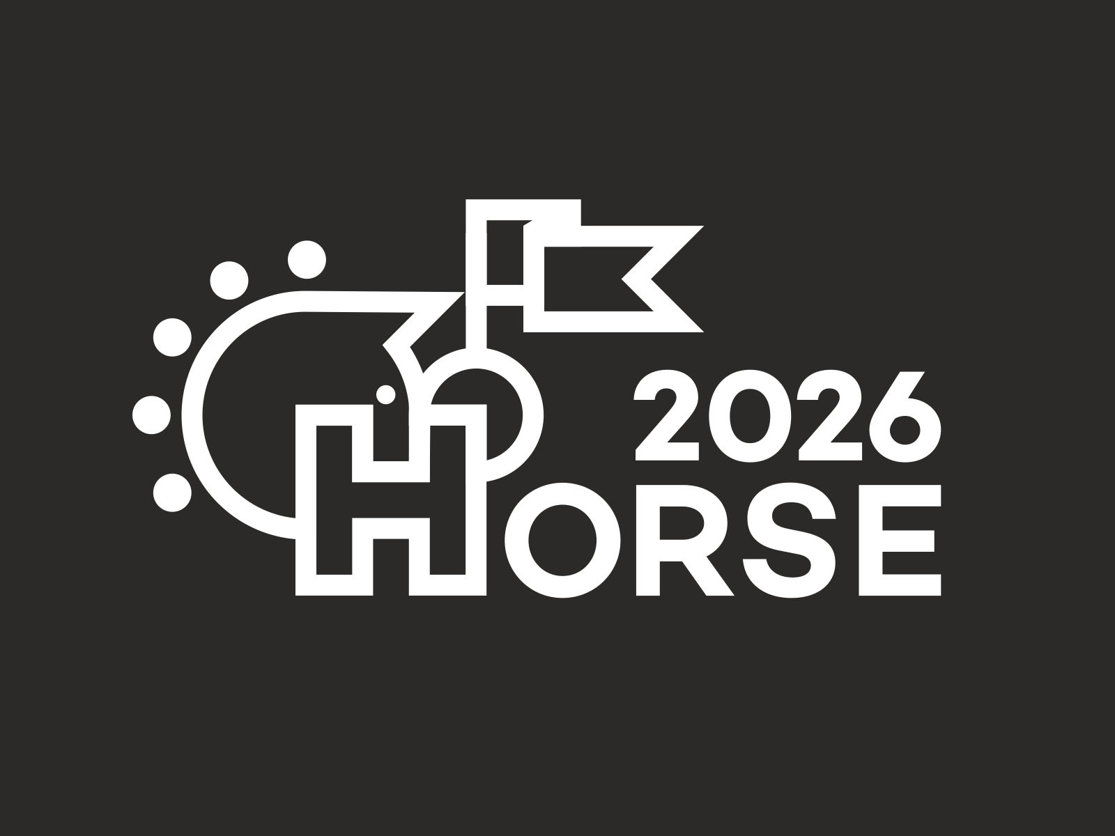 Horse 2026 2026 fireball flag graphic design horse logo new year