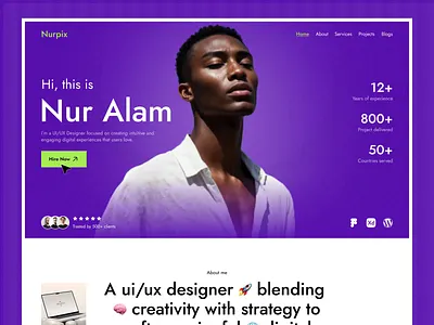 Personal Portfolio Website clean landing page landing page animation personal branding personal portfolio personal web personal website portfolio portfolio site portfolio website website animation website design