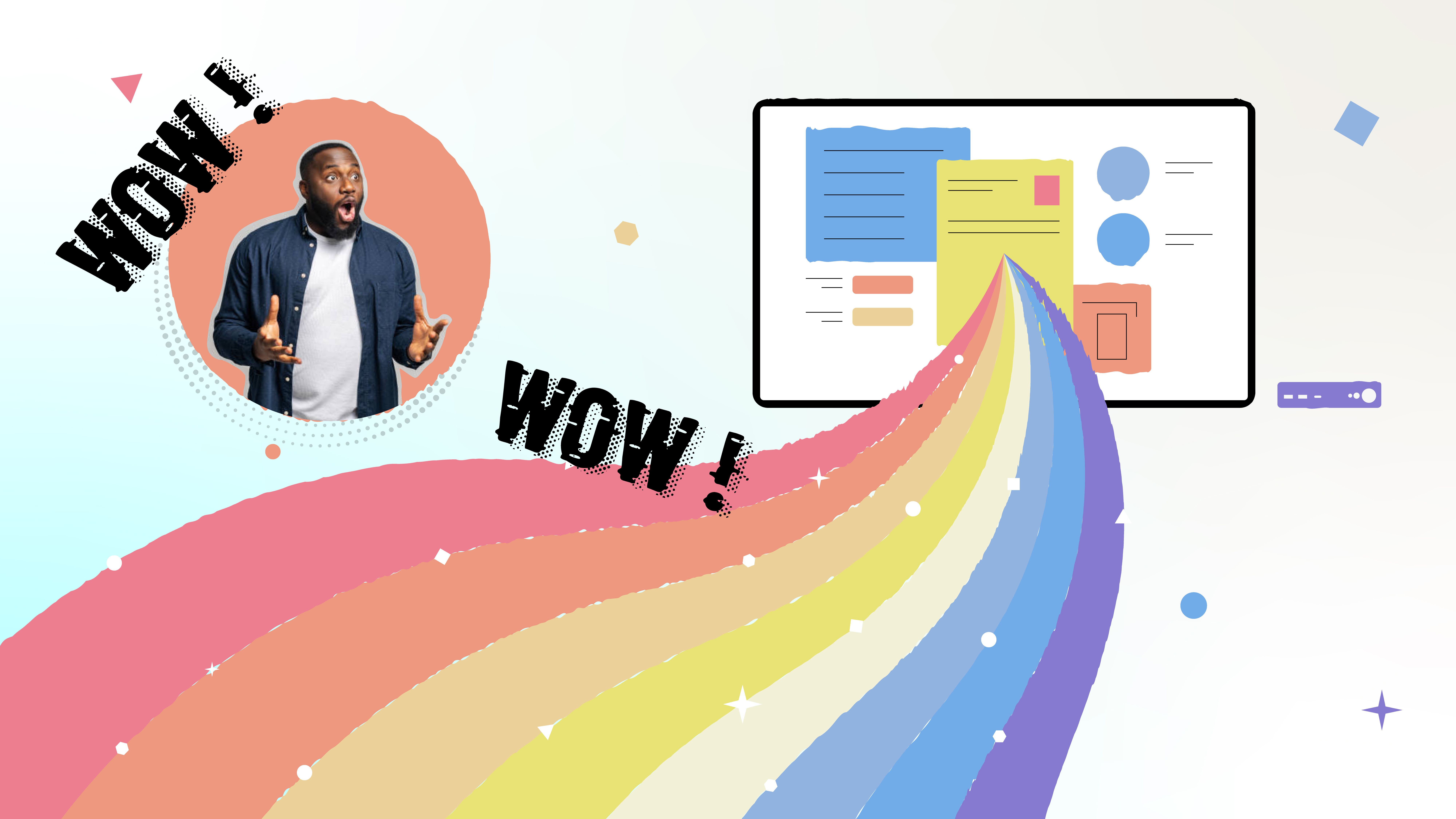 Making Complex Data Feel Effortlessly WOW 2d design explainer video illustration motion design motion graphics styleframe styleguide ui ux wave wow