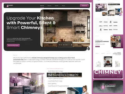 Smart Chimney Brand Website Redesign – UI Exploration appliance design branding branding design chimney website design exploration dribbbleweeklywarmup ecommerce design interface design landing page minimal design product design shopify development ui ui concept uiux design visual design web experience web ui website design wordpress development