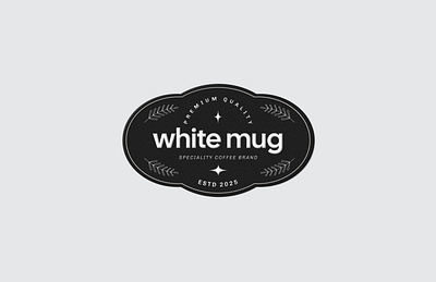 WHITE MUG — Specialty Coffee Brand badge logo design badge logo brand designer branding creative logo graphic design identity designer logo logo creator logo design logo designer minimal modern coffee brand modern logo modern minimalist logo premium logo professional logo designer