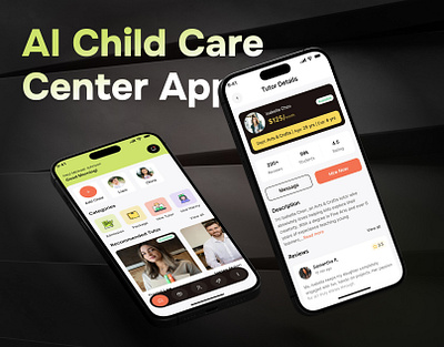 AI Child Care App app designer app ui baby app branding child app daycare app ios app design kids care app mobile app ui ux parent app parenting app