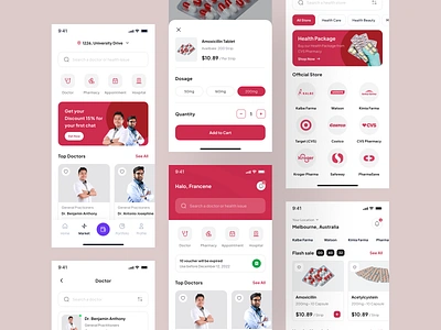 Mediline - Medical & Healthcare App UI Kit branding design doctor drug graphic design healthcare hospital medical medicine mobile nurse online shop pharmacy ui ui kit ui8 uidesign uikit unpixel ux