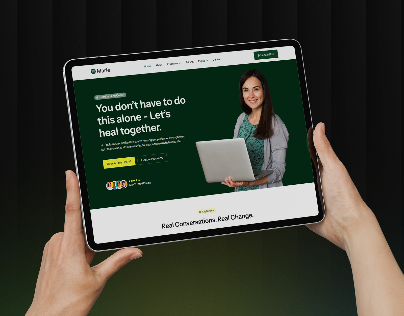 Coach & Counselor Website Design coach portfolio website coaching program design consultant portfolio counselling website dribbble website hero section life coach life coach website personal brand website portfolio products design raddito responsive design themeforest website therapy website website ui wellness website wordpress webstie