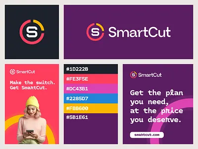 SmartCut - Logo Design Concept brand guidelines brand identity brand system branding coin circle graph info color guide icon identity identity design letter s logo logo design logo designer logotype mark startup branding symbol visual identity