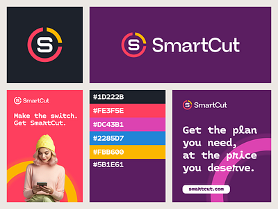 SmartCut - Logo Design Concept brand guidelines brand identity brand system branding coin circle graph info color guide icon identity identity design letter s logo logo design logo designer logotype mark startup branding symbol visual identity